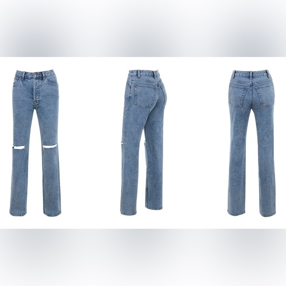HOUSE Of CB ‘Tate’ Blue Vintage Fit Antique wash high waist jeans. Size S. NWT. - Picture 2 of 11
